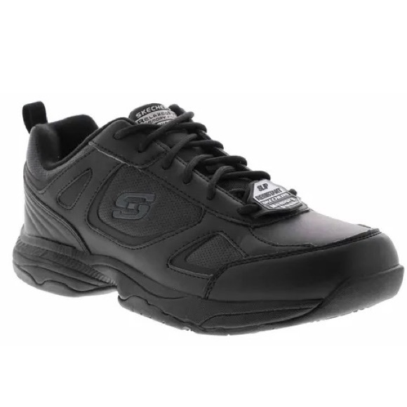 New Men's Skechers Work Relaxed Fit Dighton Slip Resistant Shoes (WIDE FIT) - Picture 9 of 14